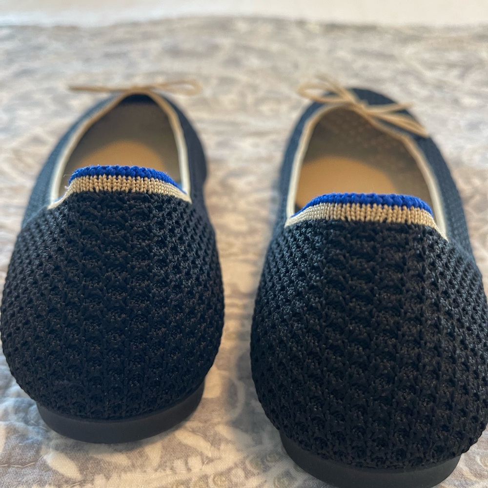 Rothy’s Women’s The Ballet Flat Bow Noir Mesh Black Ballerina Size 11 NWOT - Picture 5 of 6